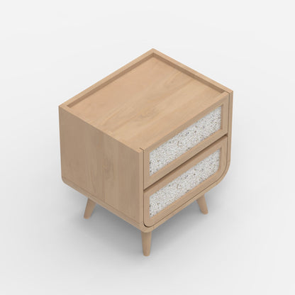 Brompton Two Drawer Side Table - Natural - Skandi London