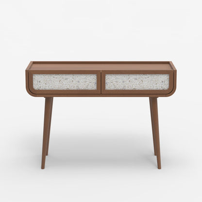 Monument Two Drawer Console Table - Walnut - Skandi London