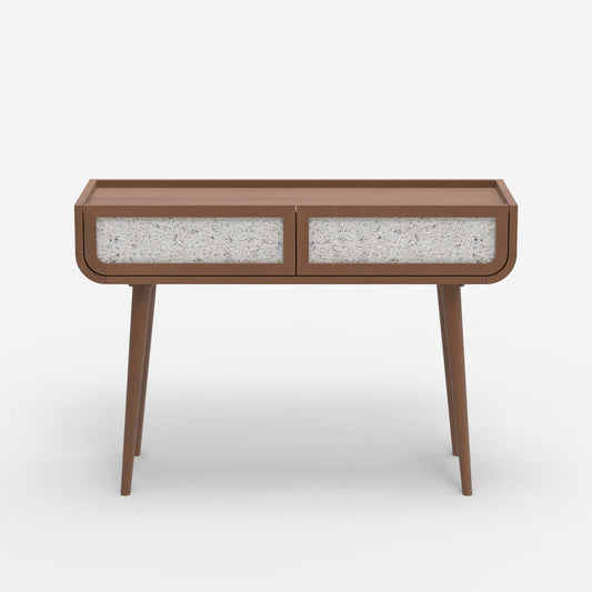 Monument Two Drawer Console Table - Walnut - Skandi London