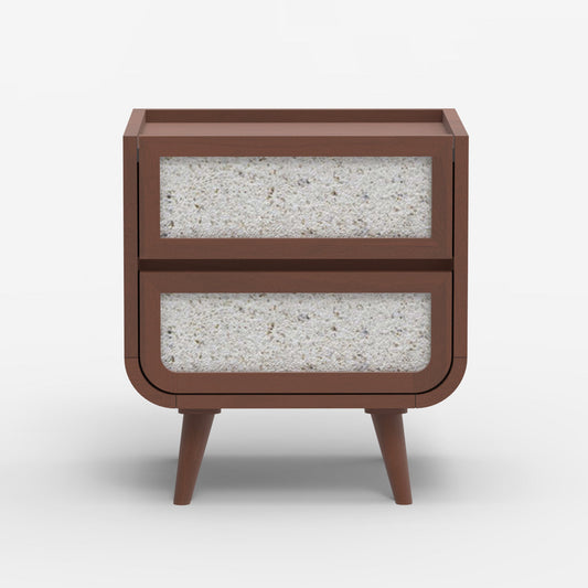 Brompton Two Drawer Side Table - Walnut - Skandi London