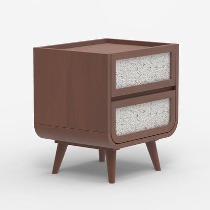 Brompton Two Drawer Side Table - Walnut - Skandi London