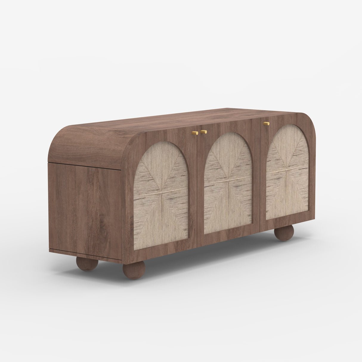 Edgware Three Door Cabinet - Walnut - Skandi London